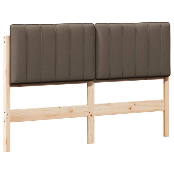vidaXL Gepolstertes Kopfteil mit Kopfteil Braun und Taupe 140 cm