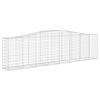vidaXL Gabionen mit Hochbogen 5 Stk. 400x50x100/120cm Verzinktes Eisen