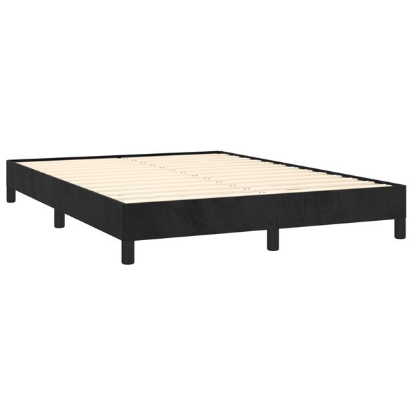 vidaXL Bettgestell ohne Matratze Schwarz 140x200 cm Samt