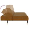 vidaXL Schlafsofa 2-Sitzer Braun Samt