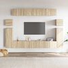 vidaXL 8-tlg. TV-Schrank-Set Sonoma-Eiche Holzwerkstoff