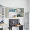 vidaXL Wandschrank f&uuml;r die Garage mit Gasdrucklift-T&uuml;r Wei&szlig;