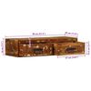 vidaXL TV-Wandschrank 80x30x19 cm Altholz Massiv