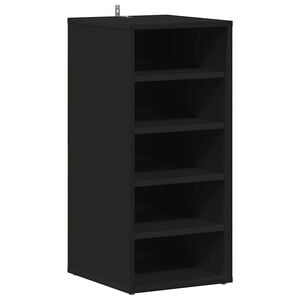 vidaXL Schuhschr&auml;nke 31,5 x 35 x 70 cm Schwarz 5 Paar Schuhe