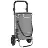 vidaXL Einkaufswagen Grau 36,5 x 46,5 x 100,5 cm Oxford-stoff
