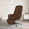 vidaXL Relaxsessel mit Fu&szlig;st&uuml;tze Gl&auml;nzend Braun Kunstleder