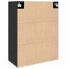 vidaXL Wandschrank Schwarz Eichen-Optik 69.5 x 34 x 90 cm