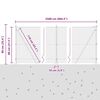 vidaXL Zaunpfosten Grau 25 x 0,8 m (25 mm Mesh) Stahl und PVC