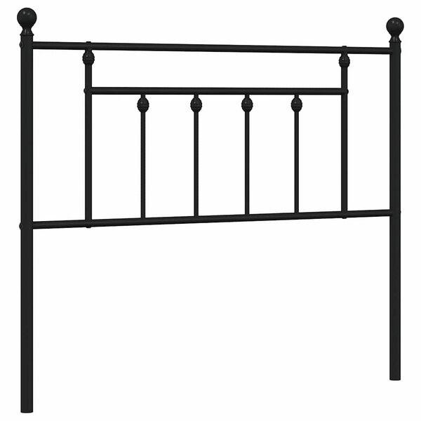 vidaXL Kopfteil Metall Schwarz 100 cm