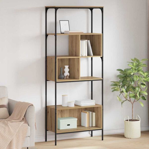 vidaXL B&uuml;cherregal Artisan-Eiche 76 x 33 x 188,5 cm Holzwerkstoff
