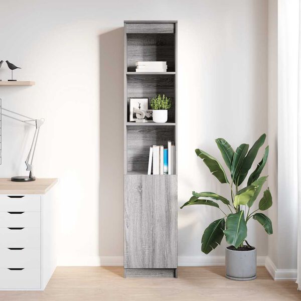vidaXL Highboard Grau Sonoma 37,5x35x180 cm Holzwerkstoff