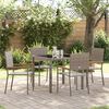 vidaXL Garten Essgruppe 5 pcs Grau Poly-Rattan