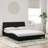 vidaXL Bettgestell ohne Matratze "Hanko" Schwarz 160x200 cm Samt