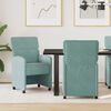 vidaXL Esszimmerst&uuml;hle mit Rollen 2 pcs Meergr&uuml;n 58 x 65 x 98 cm Samt