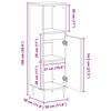 vidaXL Badezimmerschrank mit T&uuml;r Schwarz Eichen-Optik 30 x 30 x 100 cm