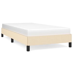 vidaXL Bettgestell ohne Matratze Creme 90x200 cm Stoff