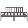 vidaXL Massivholzbett Grau 140x190 cm