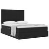 vidaXL Aufbewahrungsbett mit Matratze Schwarz 140 x 190 cm Samt