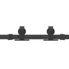 vidaXL Schiebet&uuml;rbeschlag-Set 427 cm Stahl Schwarz