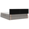 vidaXL Bett mit Stauraum und LED mit Matratze Taupe 180 x 200 cm Stoff
