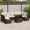 vidaXL Garten-Sofa-Set mit Kissen 8 pcs Braun und Creme