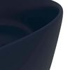 vidaXL Luxuri&ouml;ses Waschbecken Rund Matt Dunkelblau 40x15 cm Keramik
