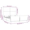 vidaXL Bettgestell ohne Matratze Taupe 140x190 cm Stoff