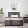 vidaXL Boxspringbett mit Matratze Grau 120 x 200 cm Kunstleder