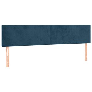 vidaXL Kopfteile Dunkelblau 180x5x78/88 cm Samt