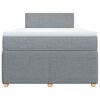 vidaXL Boxspringbett mit Matratze Hellgrau 120x200 cm Stoff