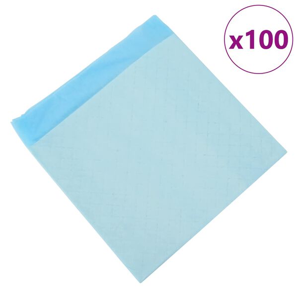 vidaXL Haustier Training Pad Uni 100 pcs Blau und Wei&szlig; 45 x 33 cm