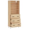 vidaXL Highboard Sonoma-Eiche 69,5x34x180 cm Holzwerkstoff