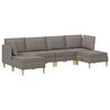 vidaXL Modular Sofa Set mit Stauraum 6 stk. Taupe Stoff