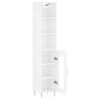 vidaXL Highboard Hochglanz-Wei&szlig; 34,5x34x180 cm Holzwerkstoff