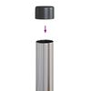 vidaXL Zaunpfosten 2 pcs Silber 90 cm Pulverbeschichteter Stahl