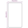 vidaXL Rutschfeste Badmatte Blau 70 x 120 cm PP