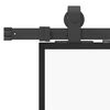 vidaXL Schiebet&uuml;r mit Beschlag Schwarz 90x205 cm ESG-Glas