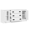 vidaXL Sideboards 3 Stk. Wei&szlig; Holzwerkstoff