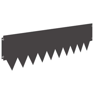 vidaXL Rasenkante 10 stk. 103 x 30 cm Stahl Schwarz