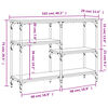 vidaXL Konsolentisch Schwarz 102x29x75 cm Holzwerkstoff