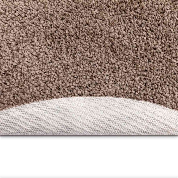 vidaXL Anti-Rutsch Shaggy Teppich Braun 120 x 120 cm PP