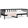 vidaXL Tagesbett Schwarz 90x190 cm Massivholz Kiefer