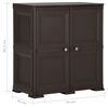 vidaXL Kunststoffschrank 79x43x85,5 cm Holzdesign Braun