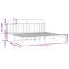 vidaXL Bettgestell mit Kopfteil Metall Wei&szlig; 200x200 cm