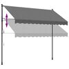 vidaXL Markise Einziehbar Anthrazit 300x150 cm Stoff und Stahl