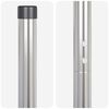 vidaXL Zaunpfosten 2 pcs Silber Pulverbeschichteter Stahl