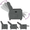 vidaXL Relaxsessel Elektrisch Dunkelgrau Stoff