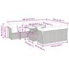 vidaXL 11-tlg. Garten-Sofagarnitur mit Kissen Beige Poly Rattan