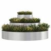 vidaXL Garten-Pflanzgef&auml;&szlig; Silber 120 x 120 x 20 cm Edelstahl