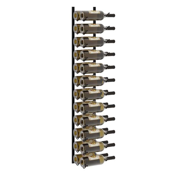 vidaXL Wand-Weinregale f&uuml;r 48 Flaschen 2 Stk. Schwarz Eisen